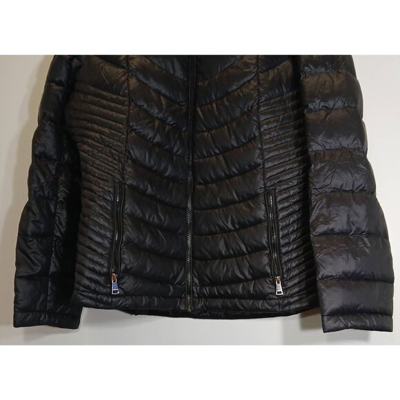 Calvin klien womens large premium duck down puffer jacket packable black hoodie - Picture 4 of 10